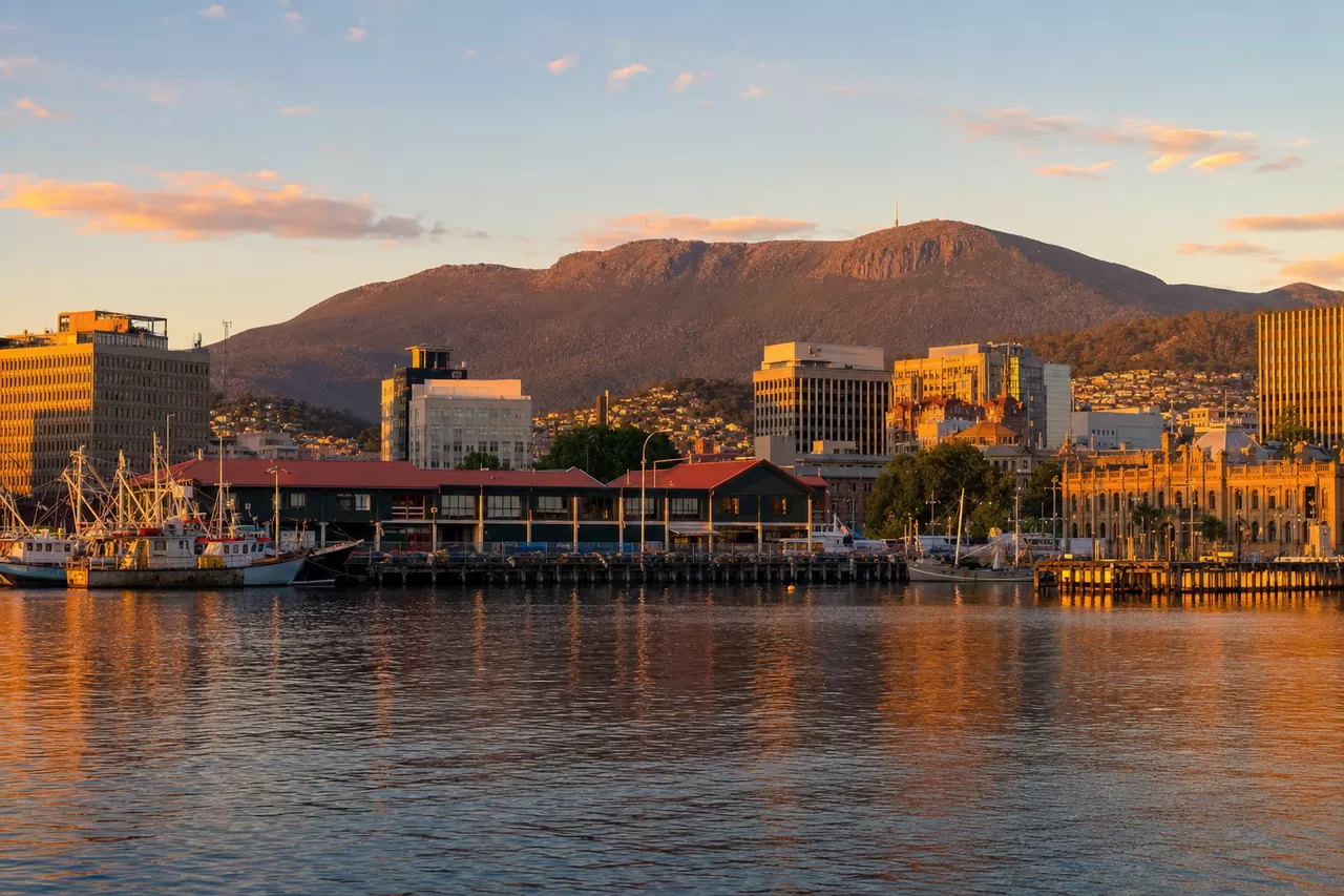 Hobart at golden hour